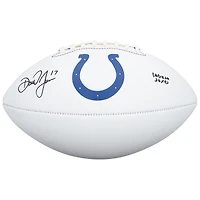 Daniel Jones Indianapolis Colts Autographed Franklin White Panel Football with "Indiana Jones" Inscription