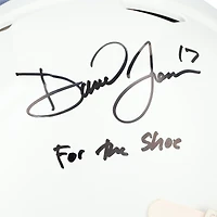 Daniel Jones Indianapolis Colts Autographed Riddell 2021 Throwback Speed Authentic Helmet with "For The Shoe" Inscription