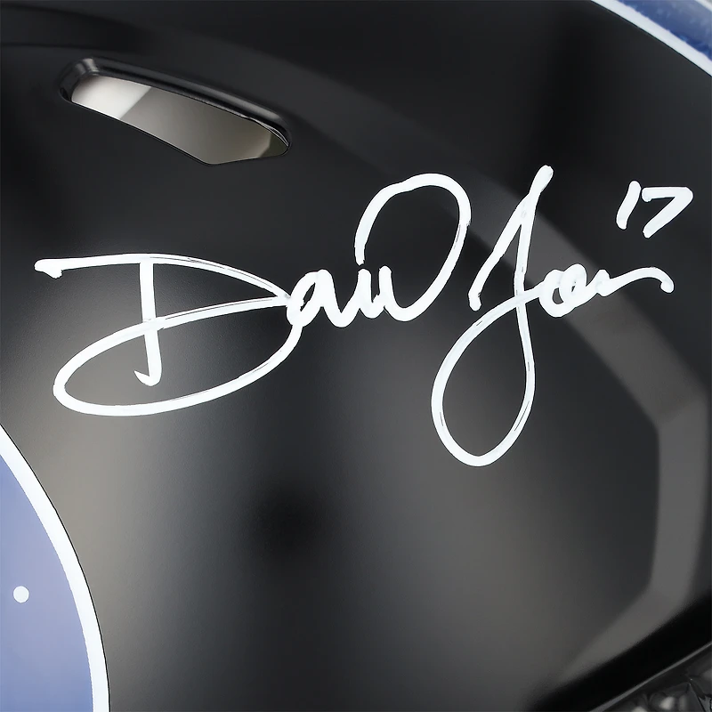 Casque Riddell authentique Alternate Speed noir autographié par Daniel Jones (Indianapolis Colts)
