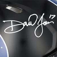 Casque Riddell authentique Alternate Speed ​​noir autographié par Daniel Jones (Indianapolis Colts)
