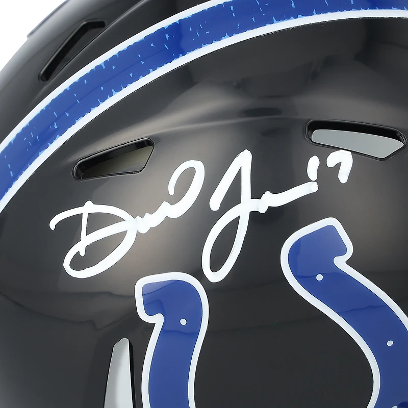 Daniel Jones Indianapolis Colts Autographed Riddell 2023 Black Alternate Speed Mini Helmet