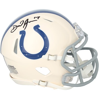 Casque miniature rétro Riddell Speed ​​autographié par Daniel Jones (Indianapolis Colts)