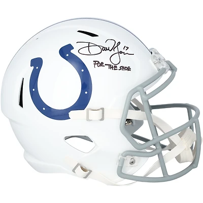 Daniel Jones Indianapolis Colts Autographed Riddell Speed Replica Helmet with "For The Shoe" Inscription