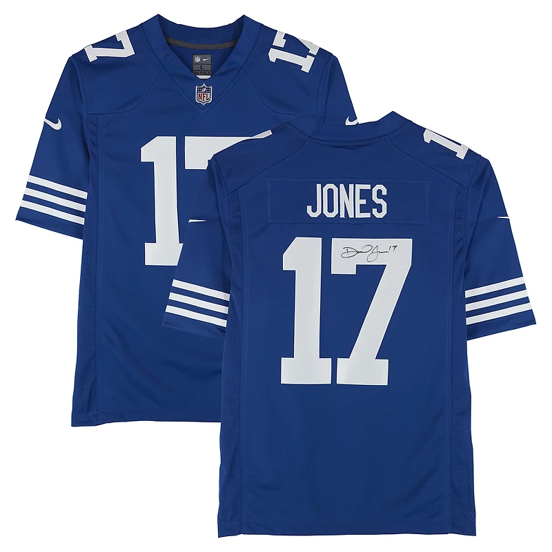 Maillot alternatif Nike Royal Limited autographié par Daniel Jones des Indianapolis Colts