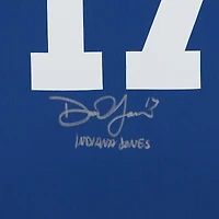 Daniel Jones Indianapolis Colts Autographed Royal Nike Game Jersey with "Indiana Jones" Inscription