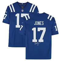 Maillot de match Nike royal autographié par Daniel Jones des Indianapolis Colts