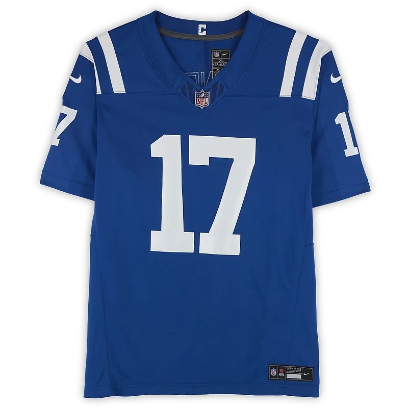 Daniel Jones Indianapolis Colts Autographed Royal Nike Limited Jersey with "Indiana Jones" Inscription