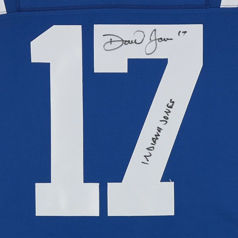 Daniel Jones Indianapolis Colts Autographed Royal Nike Limited Jersey with "Indiana Jones" Inscription
