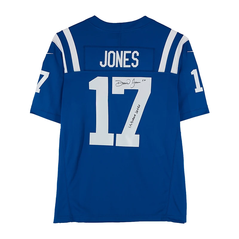 Daniel Jones Indianapolis Colts Autographed Royal Nike Limited Jersey with "Indiana Jones" Inscription