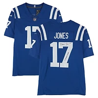 Maillot Nike Limited Royal autographié par Daniel Jones des Indianapolis Colts avec inscription « Indiana Jones »