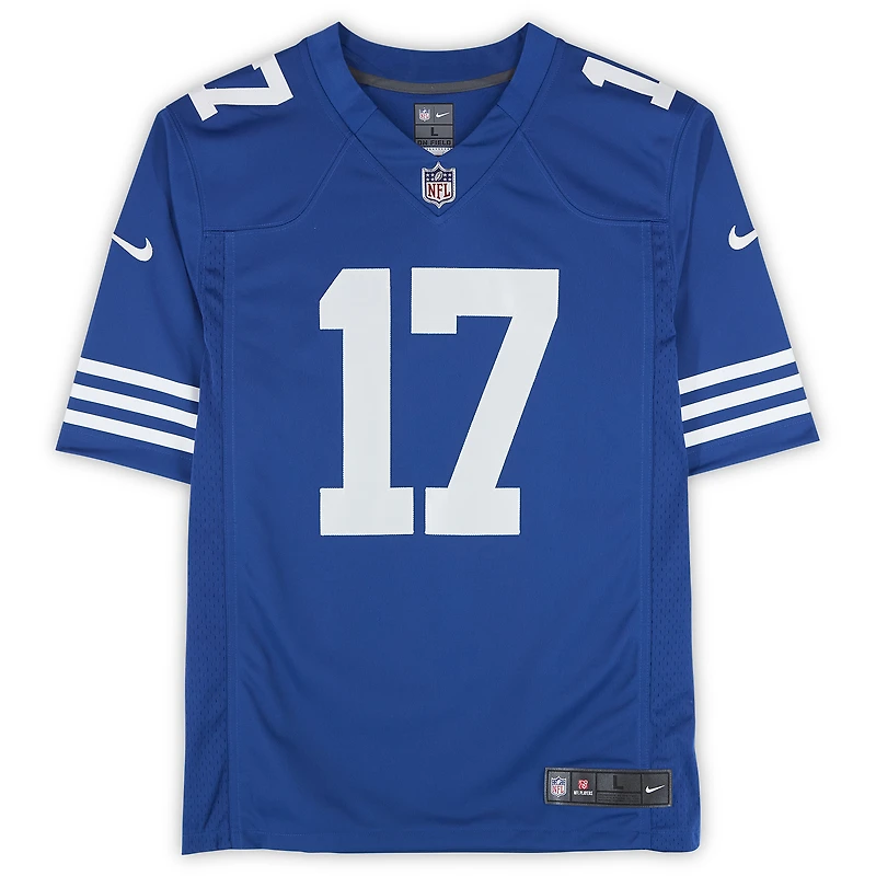 Daniel Jones Indianapolis Colts Autographed Royal Throwback Nike Limited Jersey