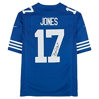 Maillot Nike rétro royal autographié par Daniel Jones des Indianapolis Colts