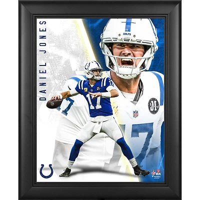 Daniel Jones Indianapolis Colts Framed 13" x 16" Radiance Collage