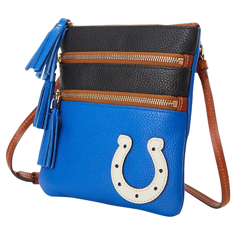 Dooney & Bourke Indianapolis Colts Infield Sac à main à bandoulière triple fermeture éclair