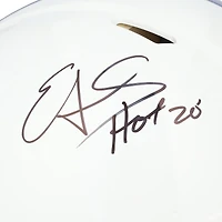 Edgerrin James Indianapolis Colts Autographed Riddell 2021 Throwback Speed Authentic Helmet with "HOF 20" Inscription 