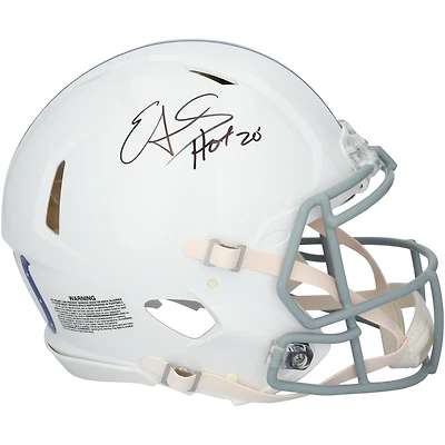 Casque authentique Riddell 2021 Throwback Speed autographié par Edgerrin James des Indianapolis Colts avec inscription « HOF 20 »