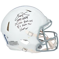 Edgerrin James Indianapolis Colts Autographed Riddell 2021 Throwback Speed Authentic Helmet with Multiple Inscriptions