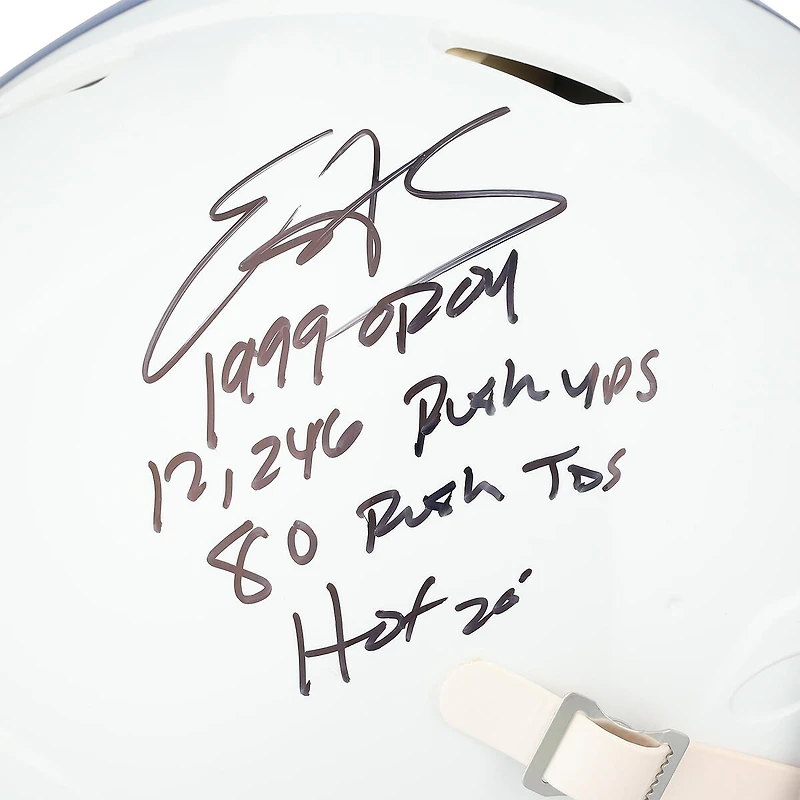 Edgerrin James Indianapolis Colts Autographed Riddell 2021 Throwback Speed Authentic Helmet with Multiple Inscriptions