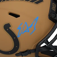Casque Riddell 2023 Salute To Service Speed ​​Mini autographié par Edgerrin James Indianapolis Colts