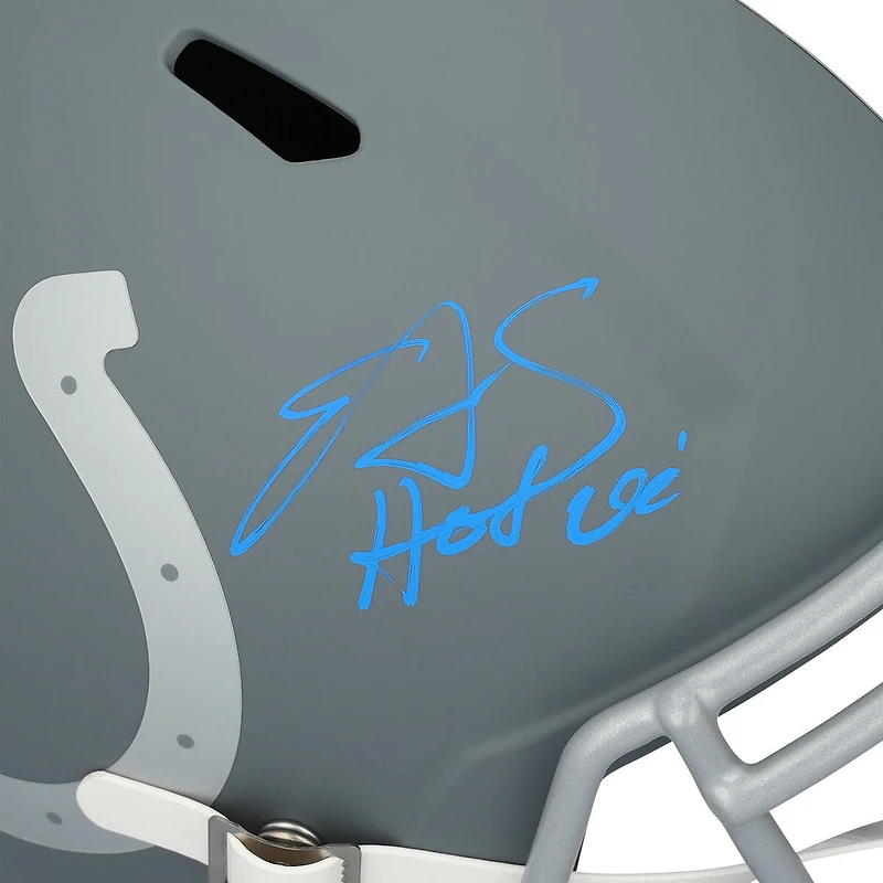 Edgerrin James Indianapolis Colts Autographed Riddell Slate Speed Replica Helmet with "HOF 20" Inscription 