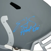 Edgerrin James Indianapolis Colts Autographed Riddell Slate Speed Replica Helmet with "HOF 20" Inscription 