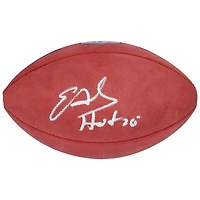 Ballon de football Wilson Duke en couleur autographié par Edgerrin James des Indianapolis Colts avec l'inscription « HOF 20 »