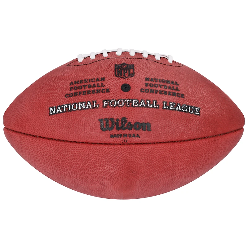Ballon de football Wilson Duke en couleur autographié par Edgerrin James des Indianapolis Colts avec l'inscription « HOF 20 »