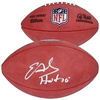 Ballon de football Wilson Duke en couleur autographié par Edgerrin James des Indianapolis Colts avec l'inscription « HOF 20 »