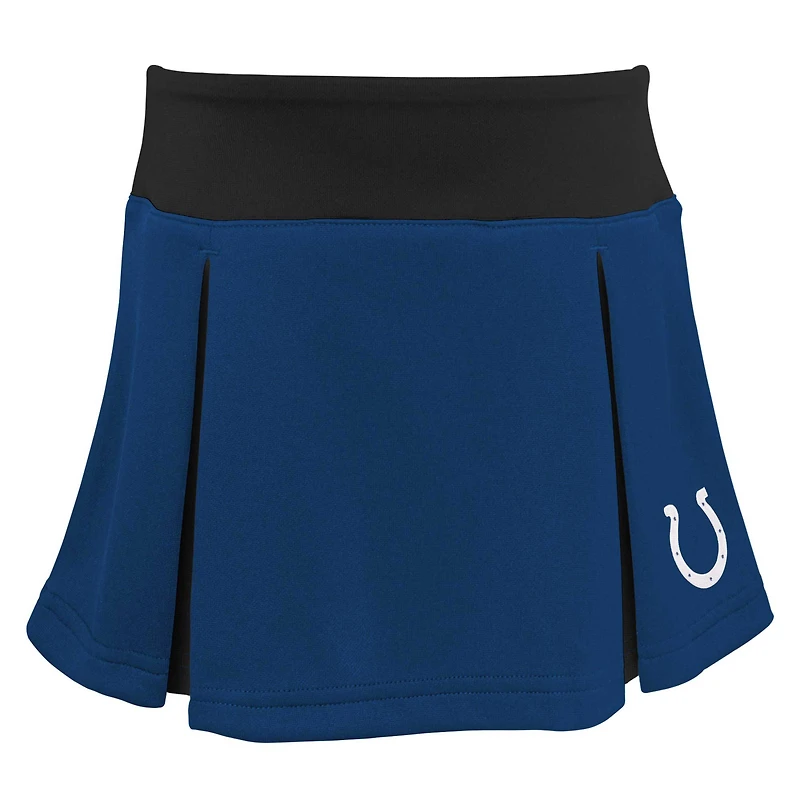 Ensemble deux pièces de pom-pom girl Spirit des Royal Indianapolis Colts pour filles d'âge préscolaire avec bloomers