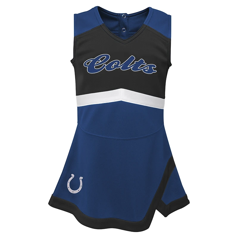 Robe Cheer Captain des Royal Indianapolis Colts pour filles avec bloomers