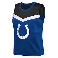 Ensemble deux pièces de pom-pom girl pour jeunes filles Royal Indianapolis Colts Spirit