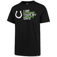 Je suis plus fort que mes jours les sombres Kicking the Stigma T-Shirt Unisexe '47 Black Indianapolis Colts