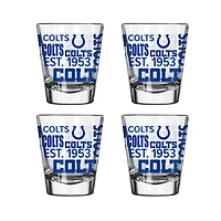 Lot de 4 verres à shot Indianapolis Colts de 56 ml