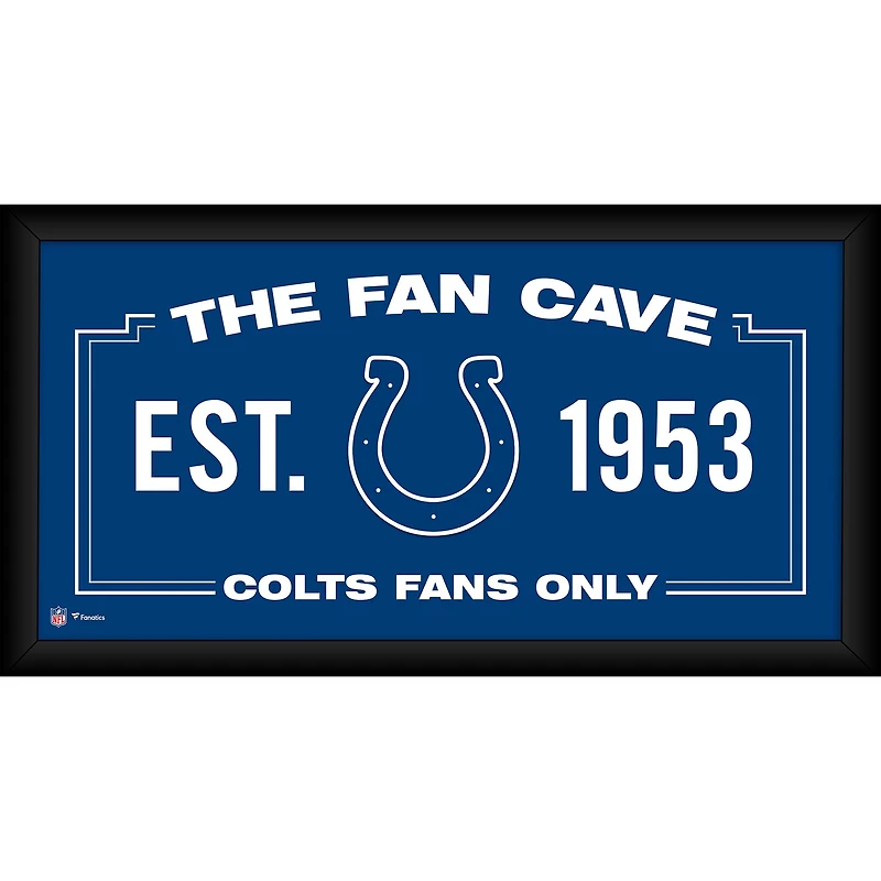 Indianapolis Colts Framed 10" x 20" Fan Cave Collage
