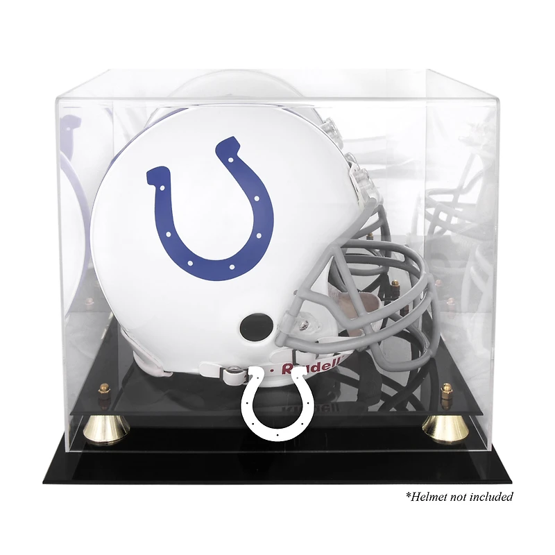 Vitrine pour casque Golden Classic des Colts d'Indianapolis avec fond miroir