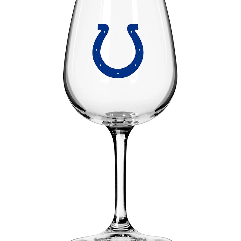 Verre à vin à pied avec logo des Indianapolis Colts, 12 oz