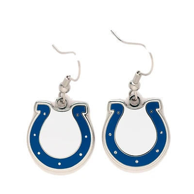 Boucles d'oreilles en fil de fer avec le logo des Colts d'Indianapolis