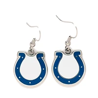 Boucles d'oreilles en fil de fer avec le logo des Colts d'Indianapolis