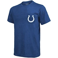 T-Shirt Indianapolis Colts Majestic Threads Tri-Blend Pocket - Heathered Royal