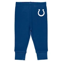 Infant & Newborn WEAR by Erin Andrews Indianapolis Colts Three-Piece Turn Me Around Bodysuits Pant Set