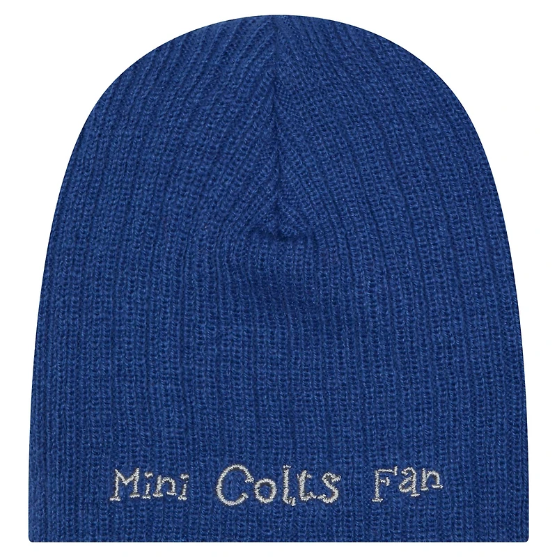 Mini bonnet tricoté pour bébé New Era Royal Indianapolis Colts