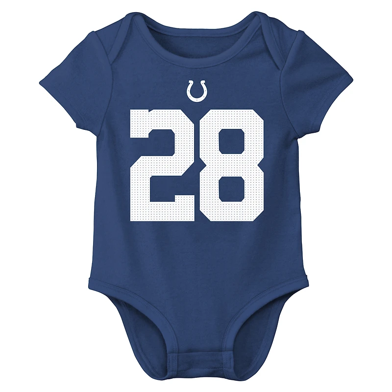 Infant Nike Jonathan Taylor Royal Indianapolis Colts Name & Number Bodysuit