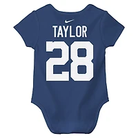 Body bébé Nike Jonathan Taylor bleu roi Indianapolis Colts avec nom et numéro