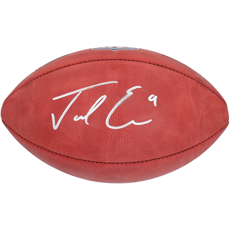 Ballon de football américain professionnel Wilson Duke, couleur, autographié par Jacob Eason (Indianapolis Colts).