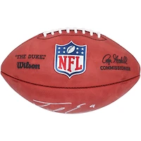Ballon de football américain professionnel Wilson Duke, couleur, autographié par Jacob Eason (Indianapolis Colts).