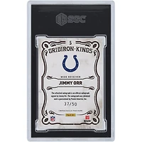 Jimmy Orr Indianapolis Colts Autographed 2010 Panini Threads Gridiron Kings #5 #37/50 SGC Authenticated 9.5/10 Card