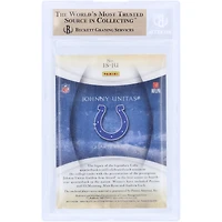 Johnny Unitas Indianapolis Colts 2014 Panini Immaculate Collection Jeu Utilisé Marque Relic #IS-JU #1/1 BGS Authentifié 9.5 Carte - 10, 9.5, 9.5, 9 Sous-grades