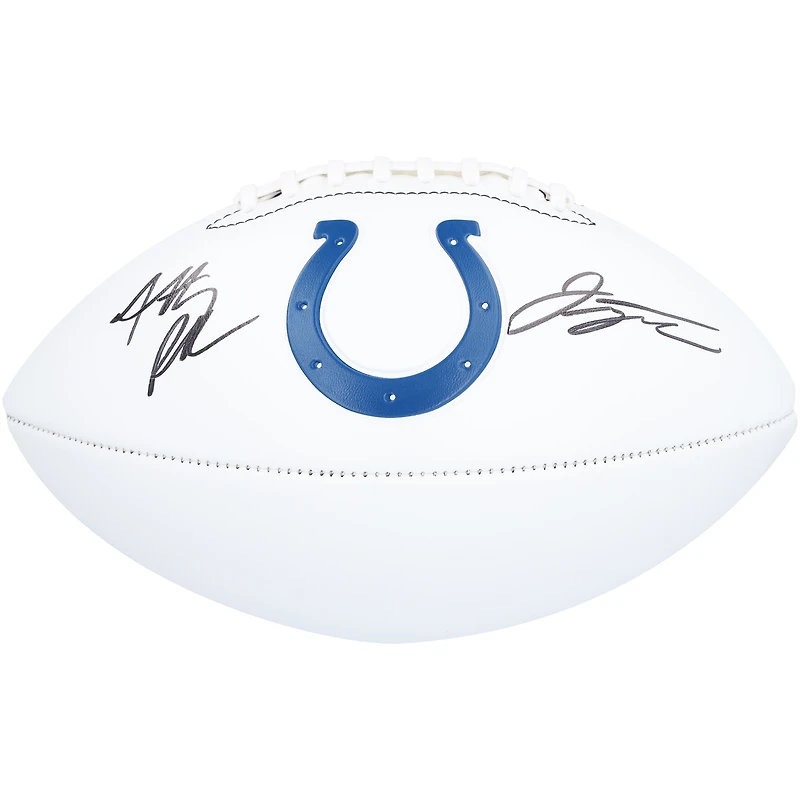Jonathan Taylor & Anthony Richardson Indianapolis Colts Autographed Franklin White Panel Football 