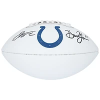 Jonathan Taylor & Daniel Jones Indianapolis Colts Autographed Franklin White Panel Football