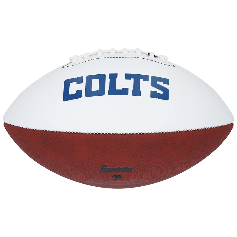 Jonathan Taylor & Daniel Jones Indianapolis Colts Autographed Franklin White Panel Football